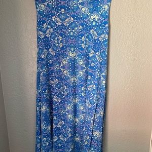 LuLaRoe blue maxi skirt/ Large